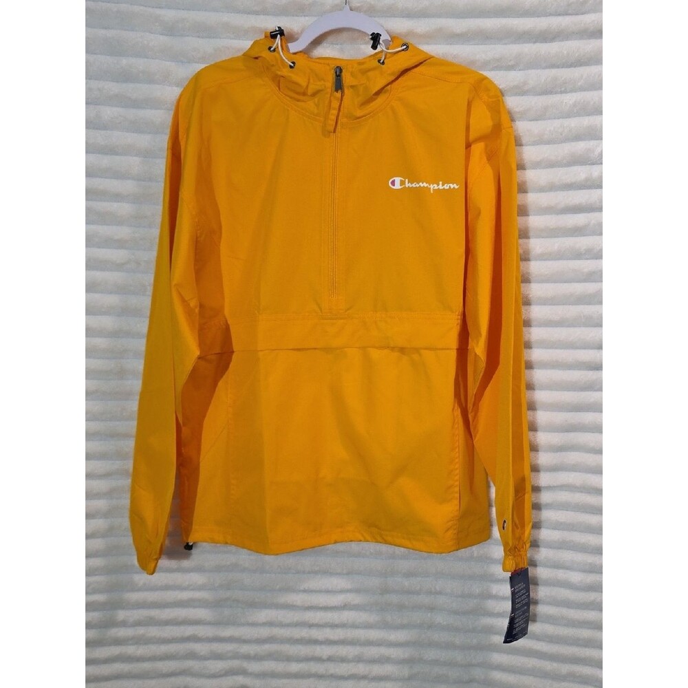 0138‎ Champion Yellow Hooded Rain Pullover